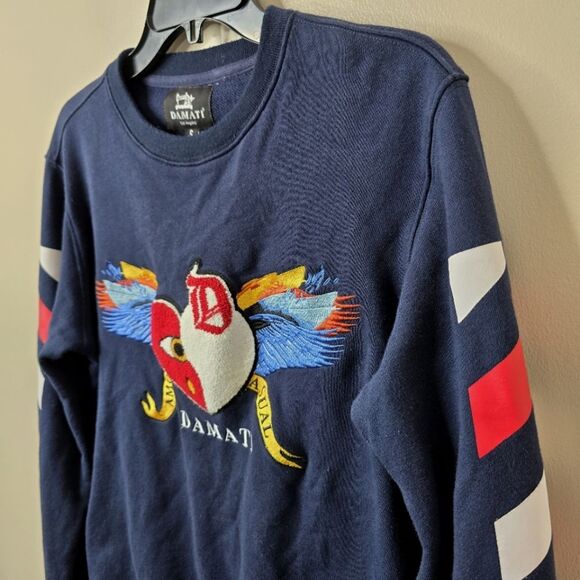 Damati Los Angeles Yin Yang Heart Long Sleeve Crewneck Sweatshirt Small - Picture 4 of 7